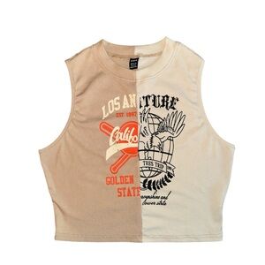 Spilt Crop Top - Medium NWOT